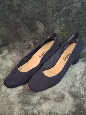 Satin Party Vintage Black Women's Block Heel Pump - Classic Comfort